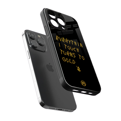 midas touch back phone cover | glass case for iphone 16 pro