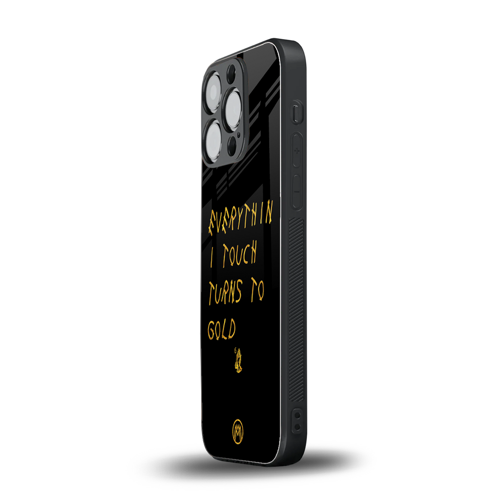 midas touch back phone cover | glass case for iphone 16 pro