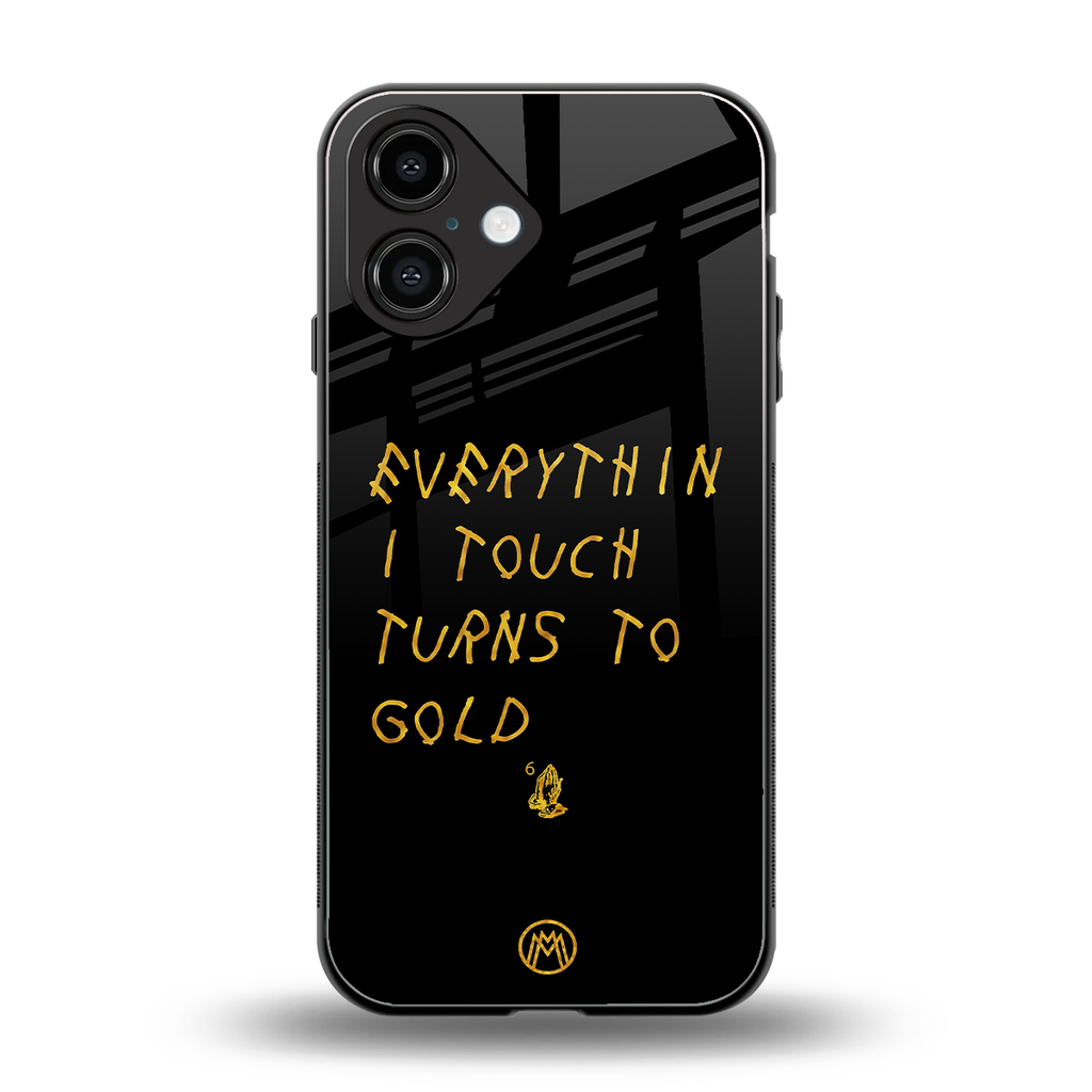 midas touch back phone cover | glass case for iphone 16