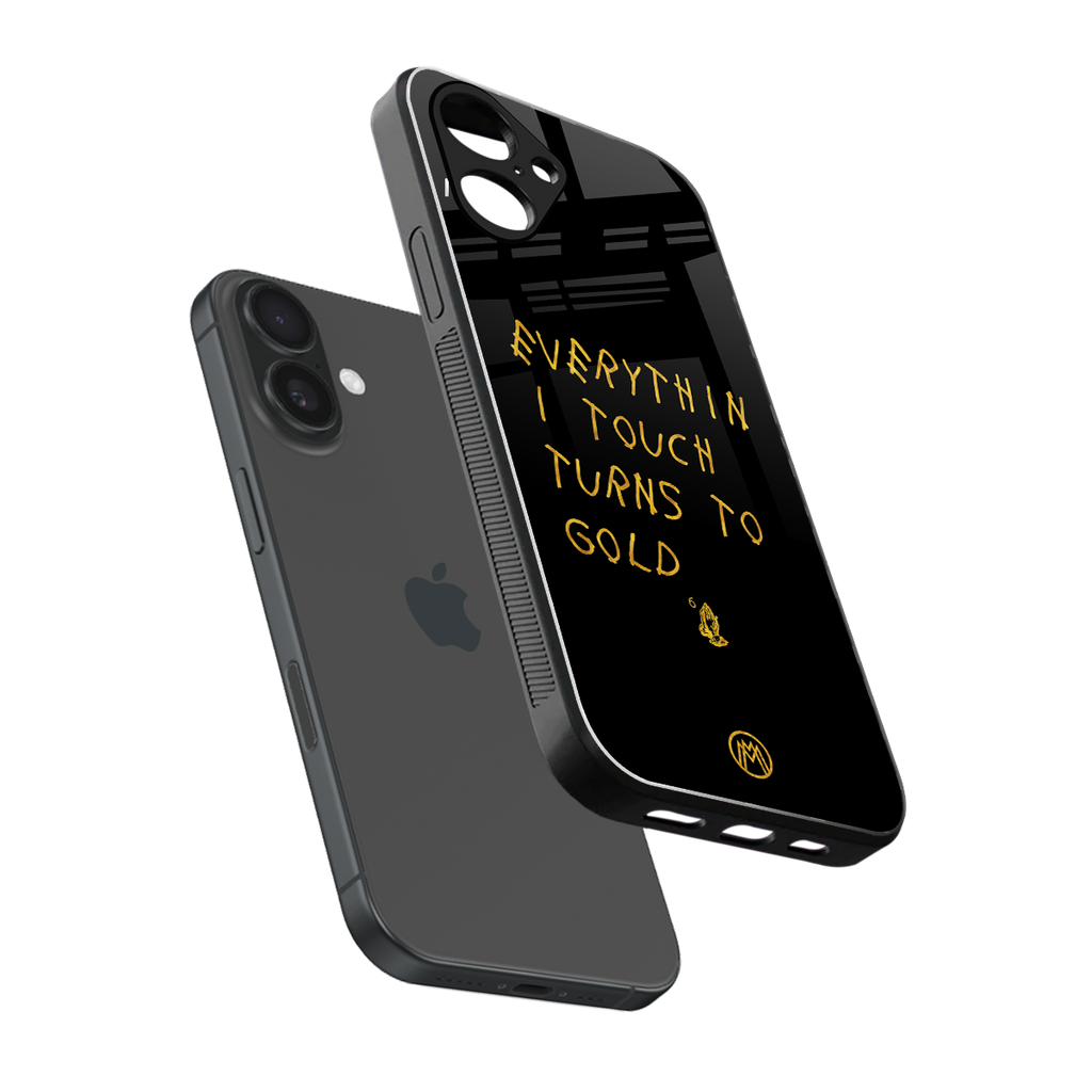 midas touch back phone cover | glass case for iphone 16