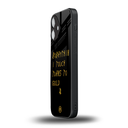 midas touch back phone cover | glass case for iphone 16