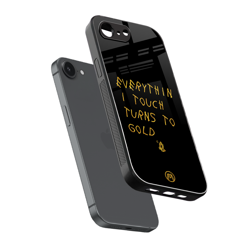 midas touch back phone cover | glass case for iphone 16e