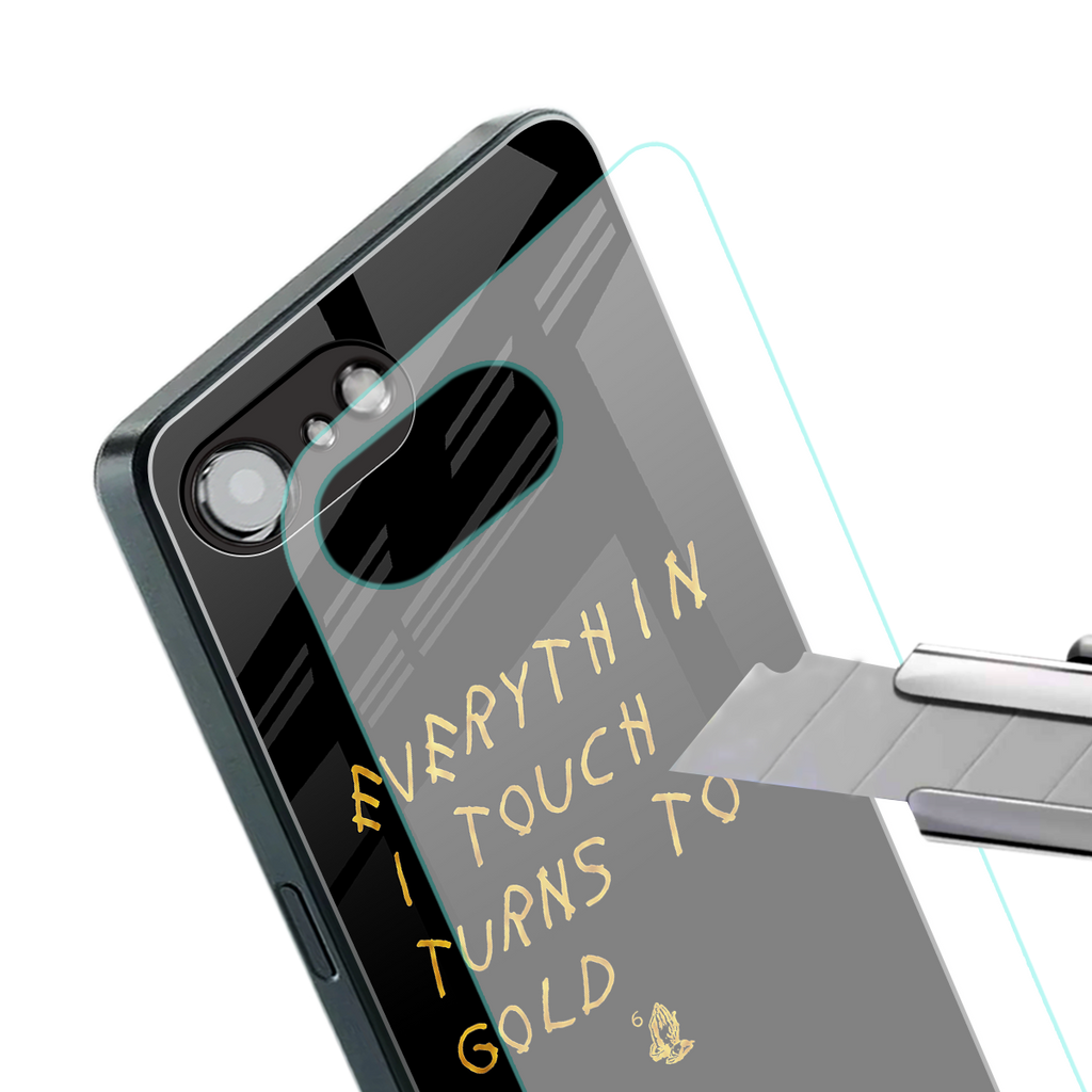 midas touch back phone cover | glass case for iphone 16e