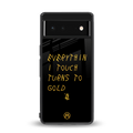 midas touch back phone cover | glass case for google pixel 6