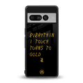 midas touch back phone cover | glass case for google pixel 7 pro