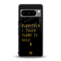 midas touch back phone cover | glass case for google pixel 8 pro