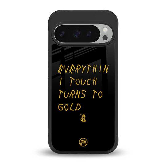 midas touch back phone cover | glass case for google pixel 9 pro xl