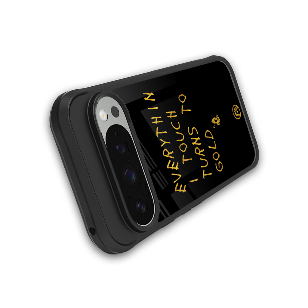 midas touch back phone cover | glass case for google pixel 9 pro xl