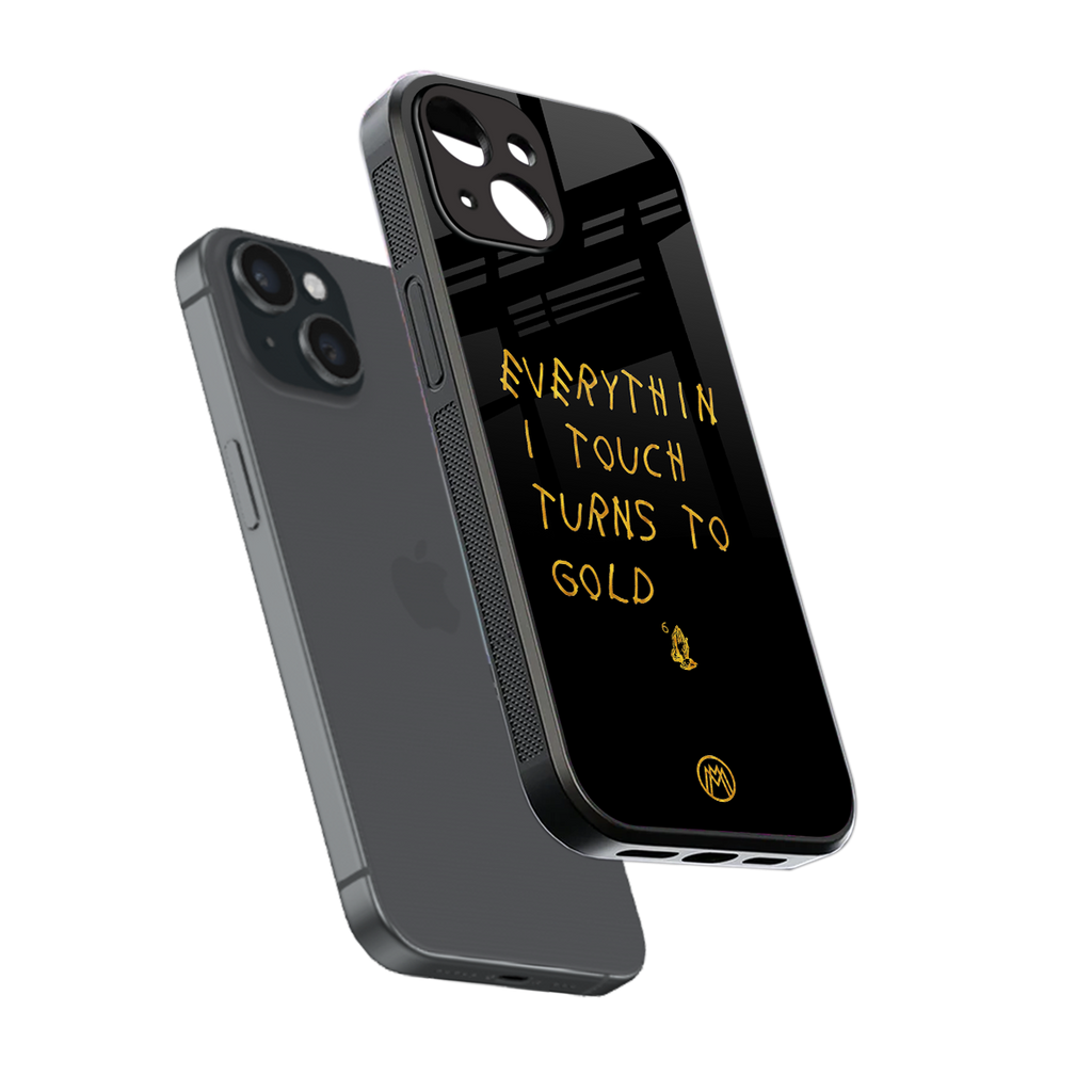 midas touch back phone cover | glass case for iphone 15