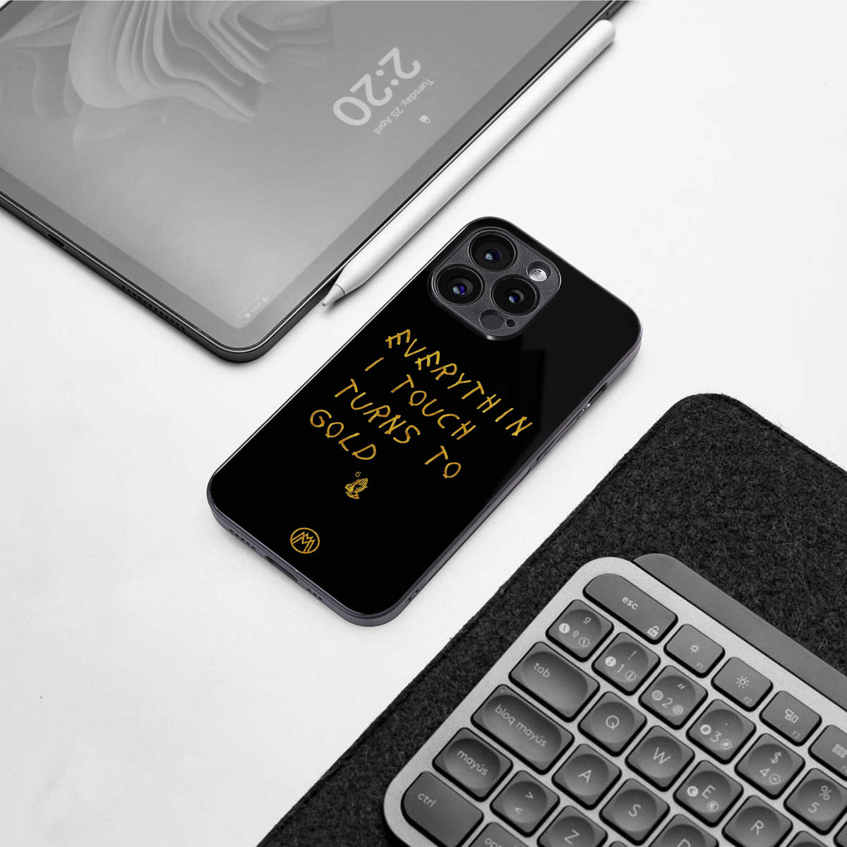 midas touch back phone cover | glass case for samsung galaxy s23 plus