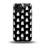 middle finger cat meme back phone cover | glass case for iphone 13 mini