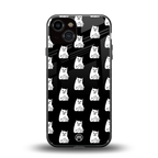middle finger cat meme back phone cover | glass case for iphone 13