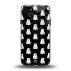 middle finger cat meme back phone cover | glass case for iphone 15 plus
