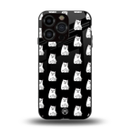 middle finger cat meme back phone cover | glass case for iphone 15 pro