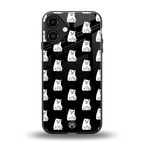 middle finger cat meme back phone cover | glass case for iphone 16 plus