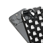 middle finger cat meme back phone cover | glass case for iphone 15 pro