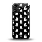 middle finger cat meme back phone cover | glass case for iphone 16