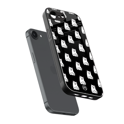 middle finger cat meme back phone cover | glass case for iphone 16e