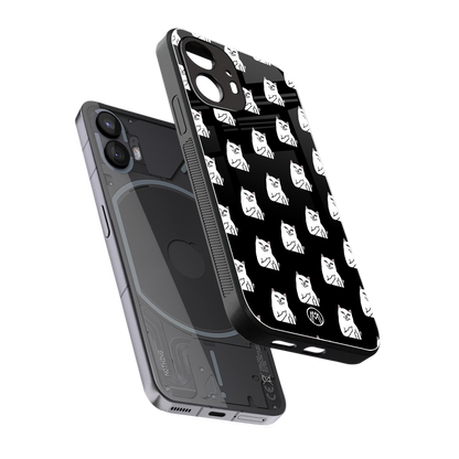 middle finger cat meme back phone cover | glass case for nothing phone 2