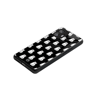 middle finger cat meme back phone cover | glass case for nothing phone 2