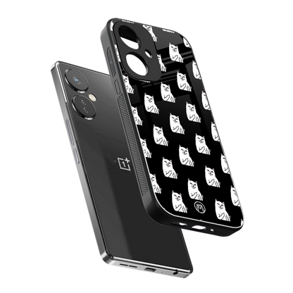 middle finger cat meme back phone cover | glass case for oneplus nord ce 3