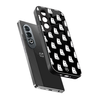 middle finger cat meme back phone cover | glass case for oneplus nord ce 4