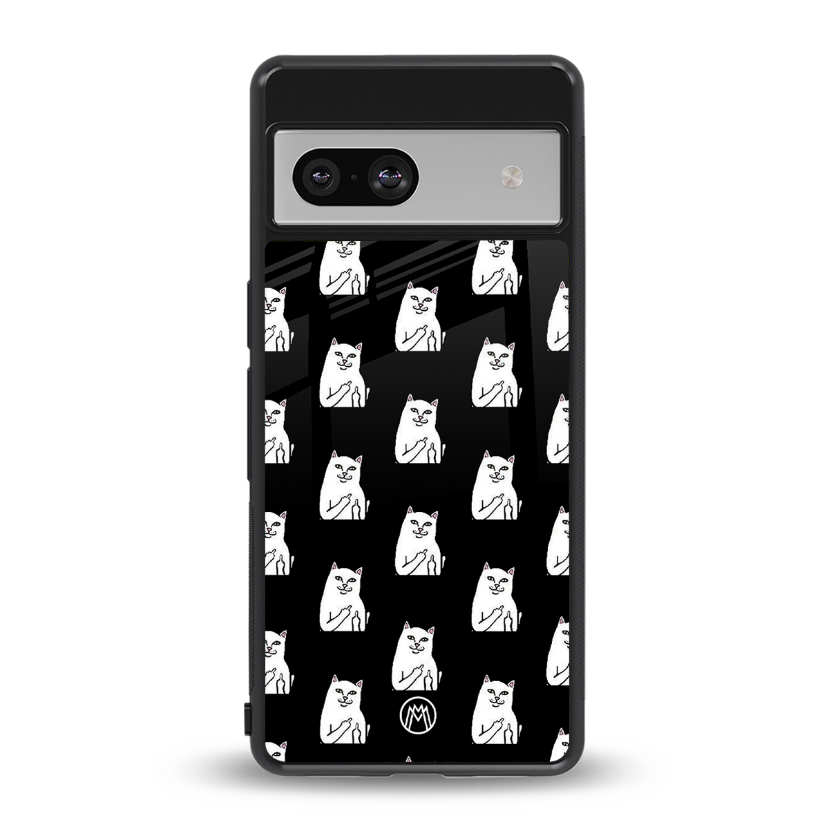 middle finger cat meme back phone cover | glass case for Google Pixel 7