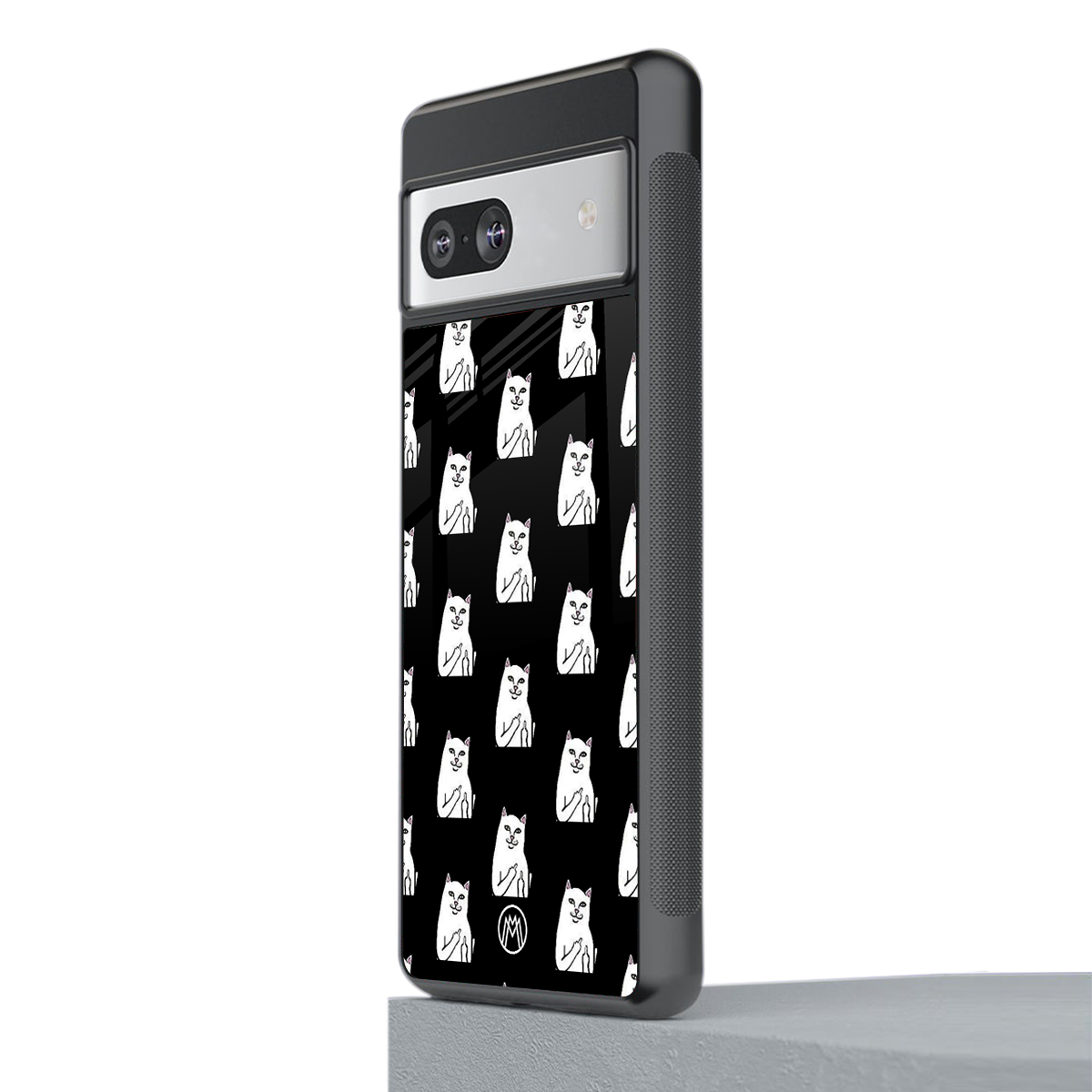 middle finger cat meme back phone cover | glass case for Google Pixel 7A