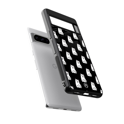middle finger cat meme back phone cover | glass case for google pixel 8 pro