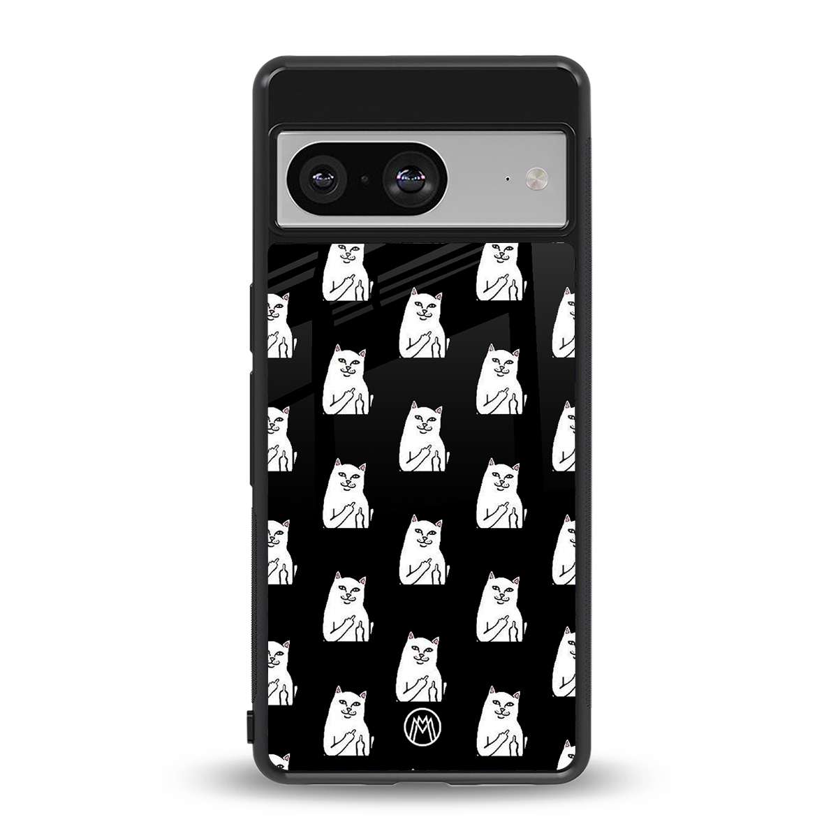middle finger cat meme back phone cover | glass case for Google Pixel 8