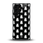 middle finger cat meme back phone cover | glass case for samsung galaxy s23 ultra