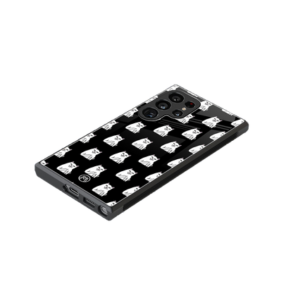 middle finger cat meme back phone cover | glass case for samsung galaxy s23 ultra