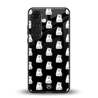 middle finger cat meme back phone cover | glass case for samsung galaxy s23 plus