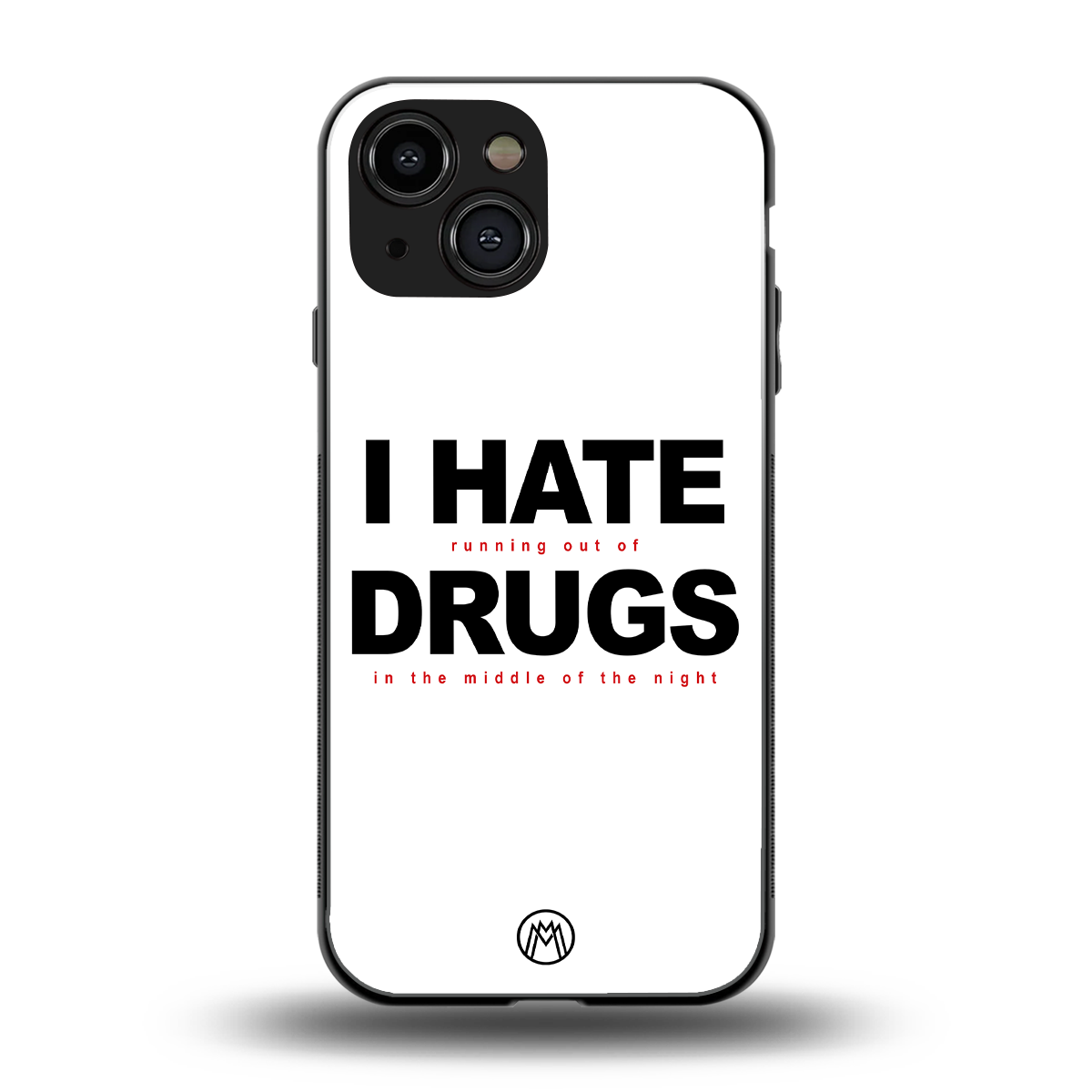 midnight panic back phone cover | glass case for iphone 13 mini