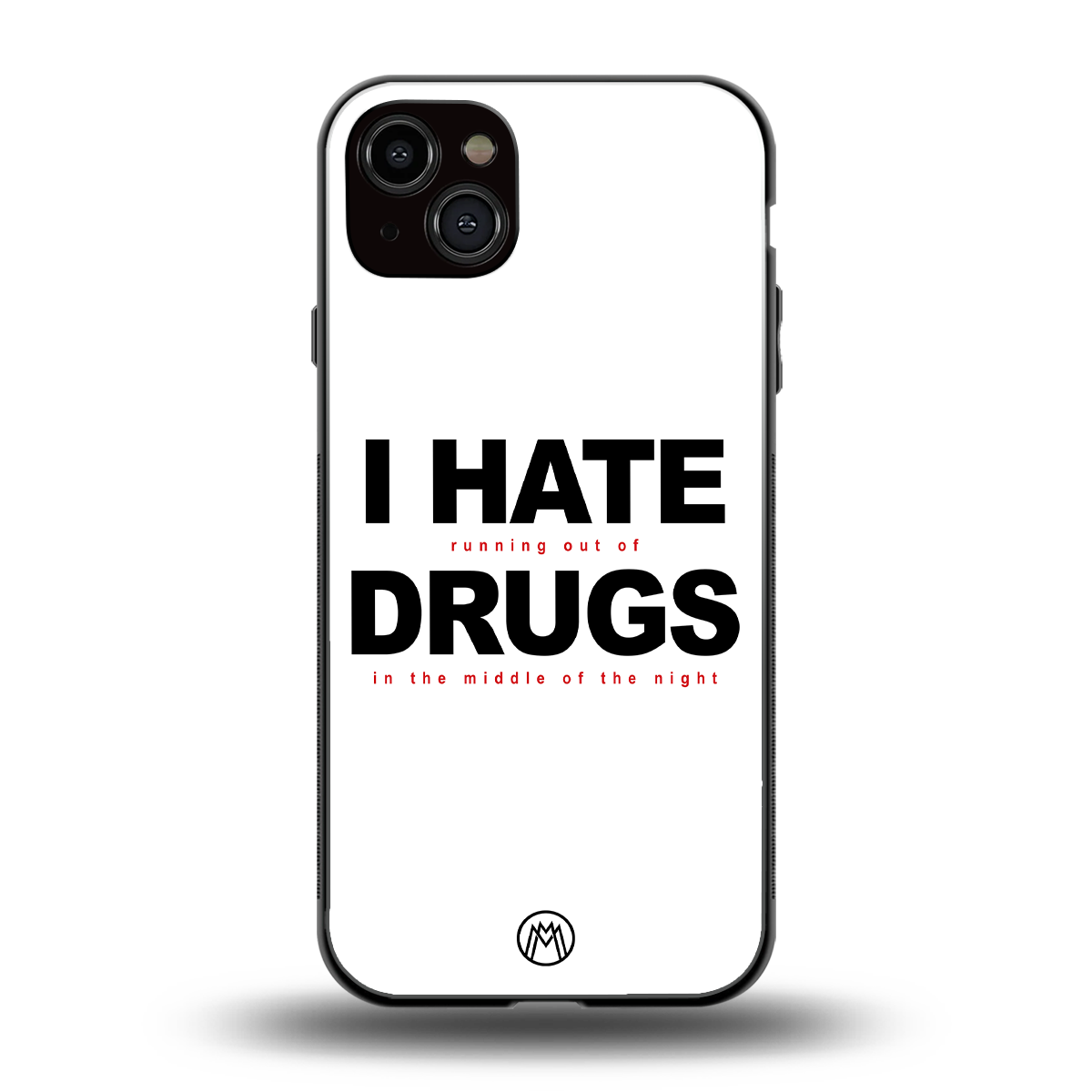 midnight panic back phone cover | glass case for iphone 15 plus