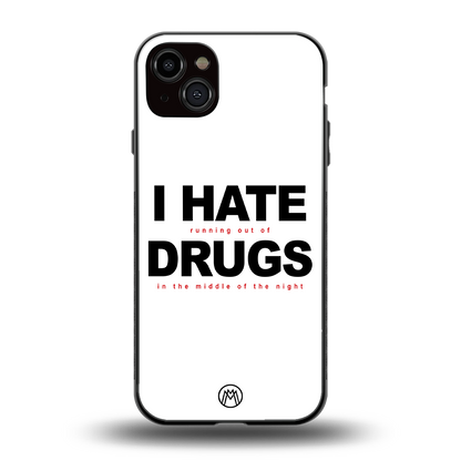 midnight panic back phone cover | glass case for iphone 15 plus