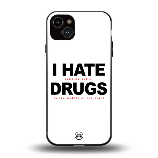 midnight panic back phone cover | glass case for iphone 15 plus