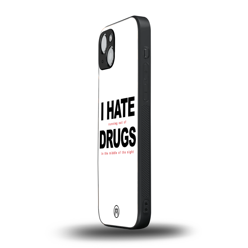 midnight panic back phone cover | glass case for iphone 15 plus