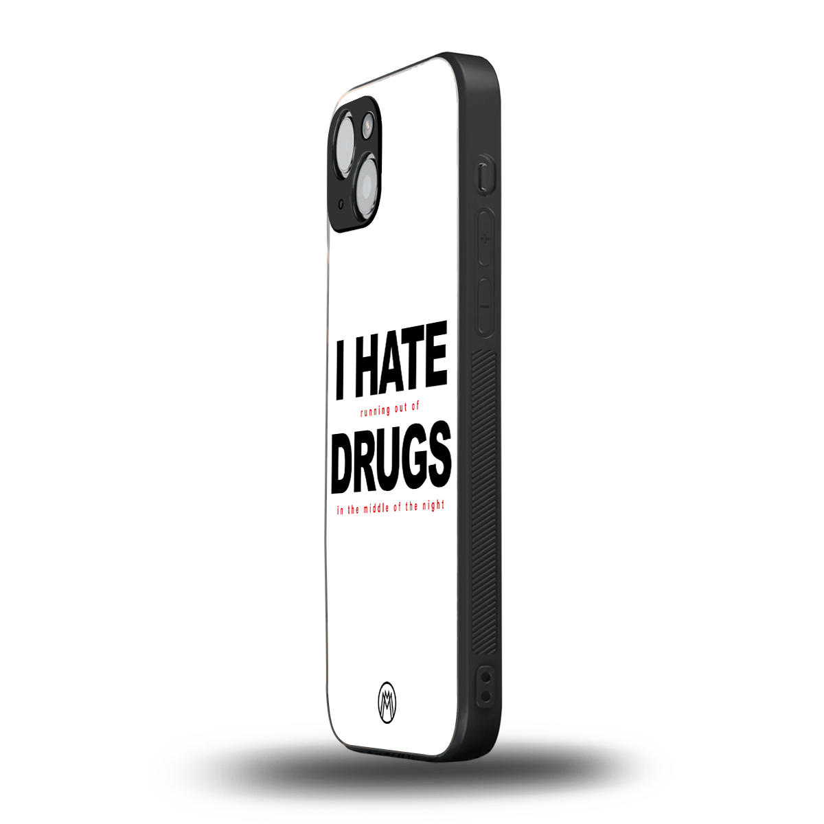 midnight panic back phone cover | glass case for iphone 15 plus