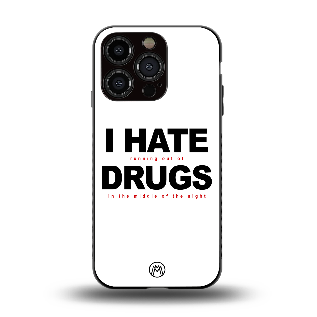 midnight panic back phone cover | glass case for iphone 14 pro
