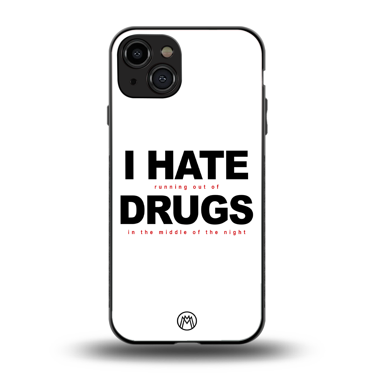 midnight panic back phone cover | glass case for iphone 15