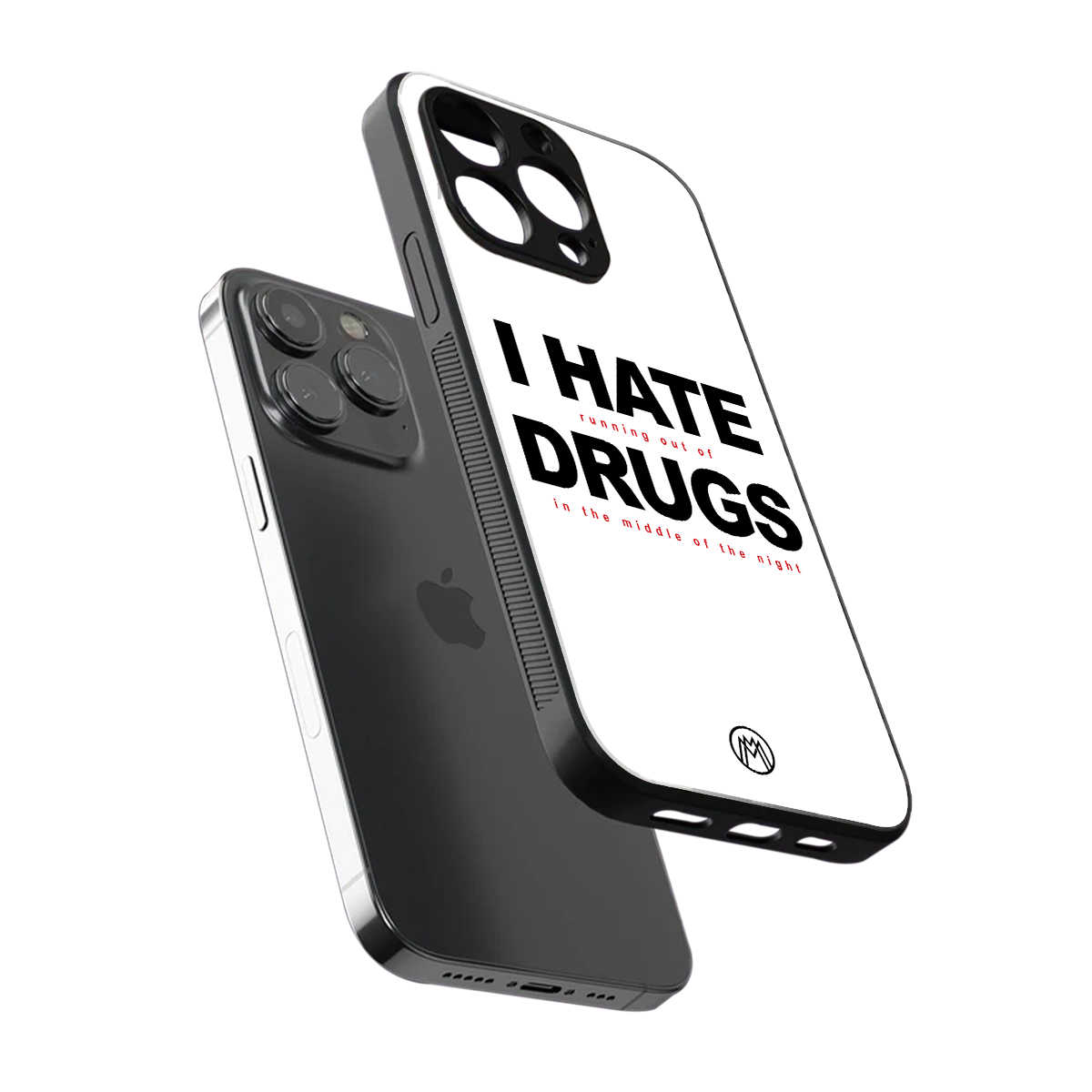 midnight panic back phone cover | glass case for iphone 15 pro