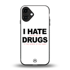 midnight panic back phone cover | glass case for iphone 16 plus