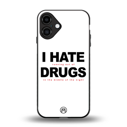 midnight panic back phone cover | glass case for iphone 16 plus