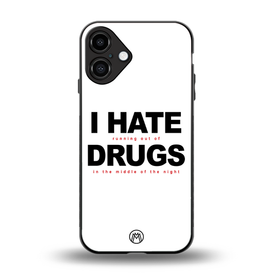 midnight panic back phone cover | glass case for iphone 16 plus