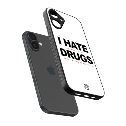 midnight panic back phone cover | glass case for iphone 16 plus