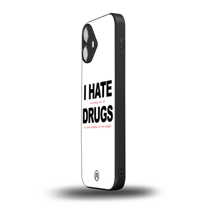 midnight panic back phone cover | glass case for iphone 16 plus