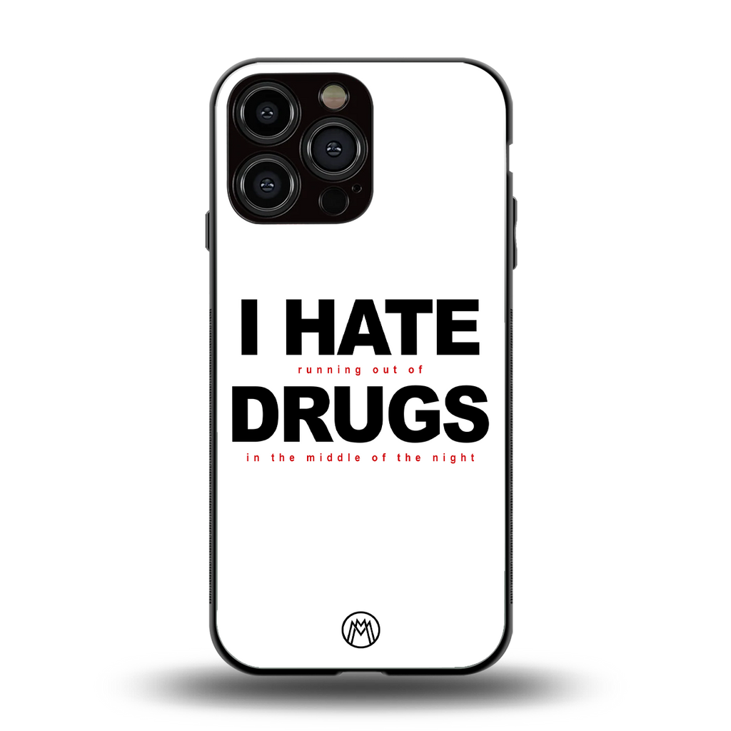 midnight panic back phone cover | glass case for iphone 16 pro max