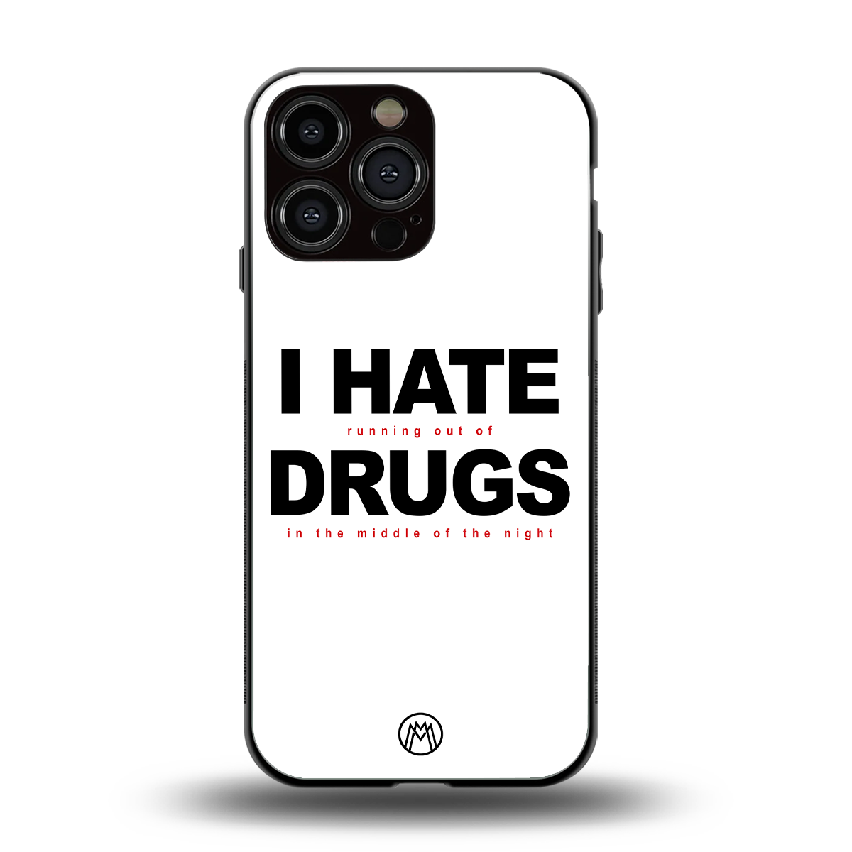 midnight panic back phone cover | glass case for iphone 16 pro max