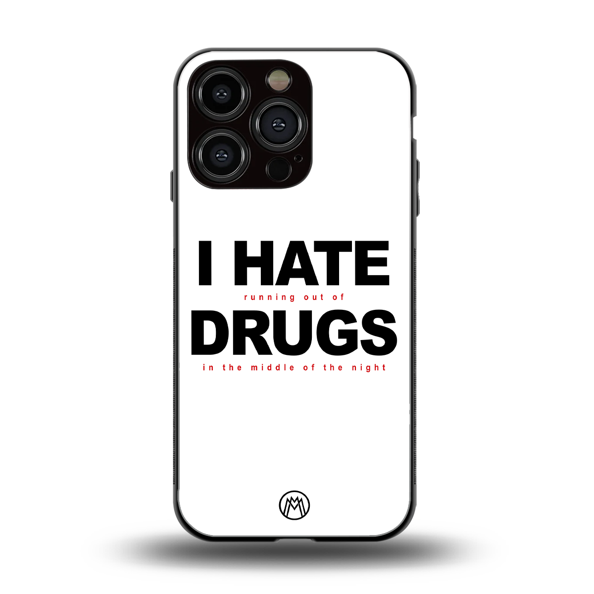 midnight panic back phone cover | glass case for iphone 16 pro